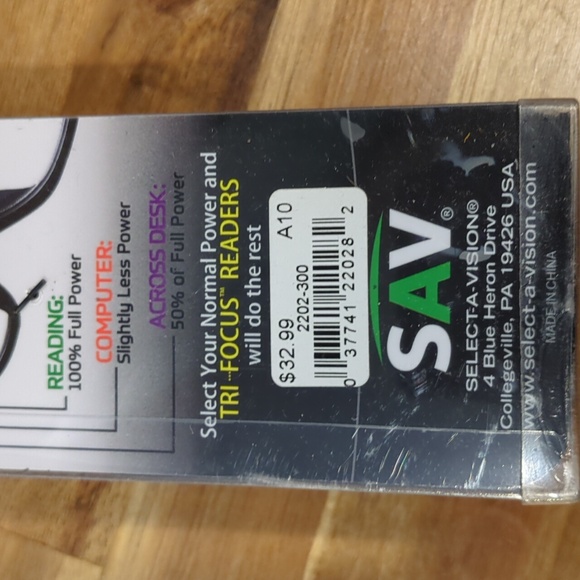 Optitek Tri-Focus readers +3.00 A10 NWT - Picture 5 of 7